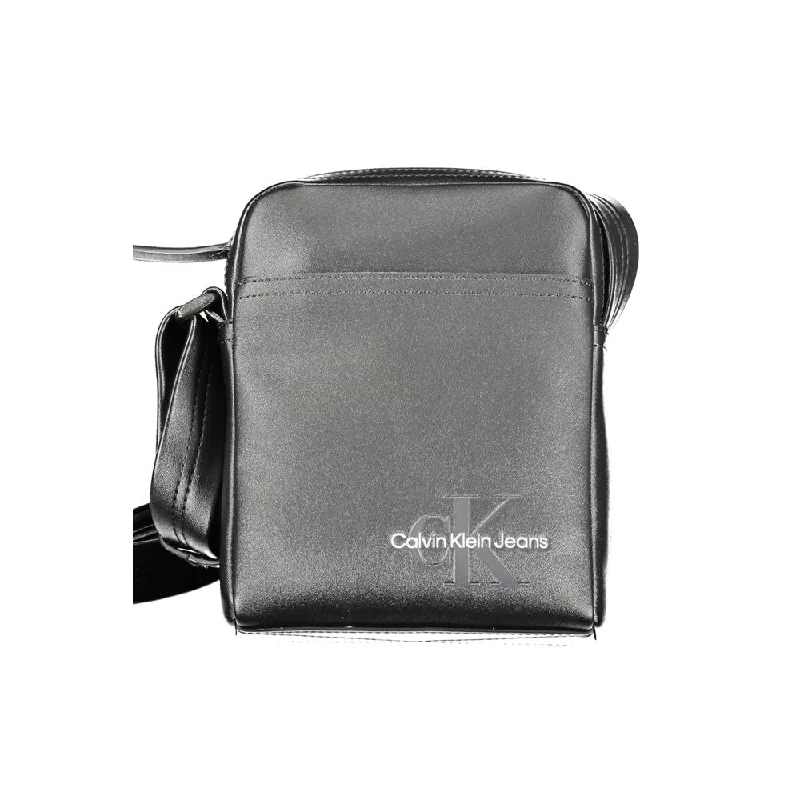 Sophisticated Street Style Offers Calvin Klein Black Polyethylene Shoulder Bag Elegant Totes At Limited-Time Prices