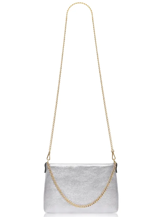 Imeless Style Fabucci Silver Leather Shoulder Bag Carry Elegance For Less – Best Bag Deals Here