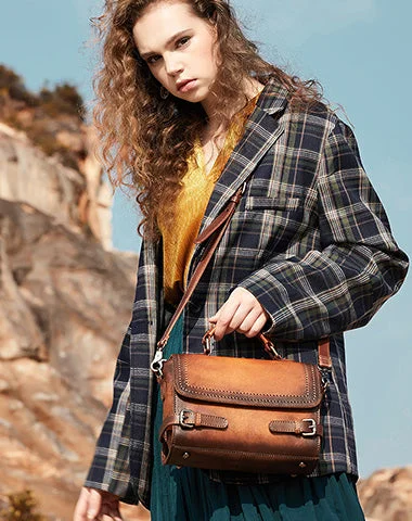 Imeless Style Womens Brown Leather Satchel Bag School Shoulder Bag Best Crossbody Purse for Ladies Best Deals On Premium And Casual Bags – Act Fast