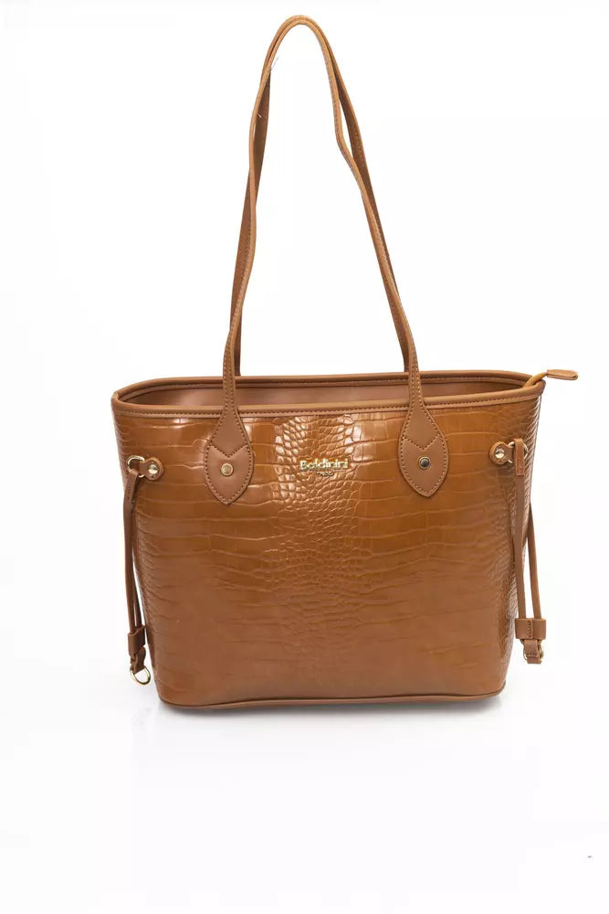 Bags For Sporty And Athletic Styles Baldinini Trend Brown Polyethylene Women Shoulder Bag Luxury Handbags At Budget-Friendly Rates