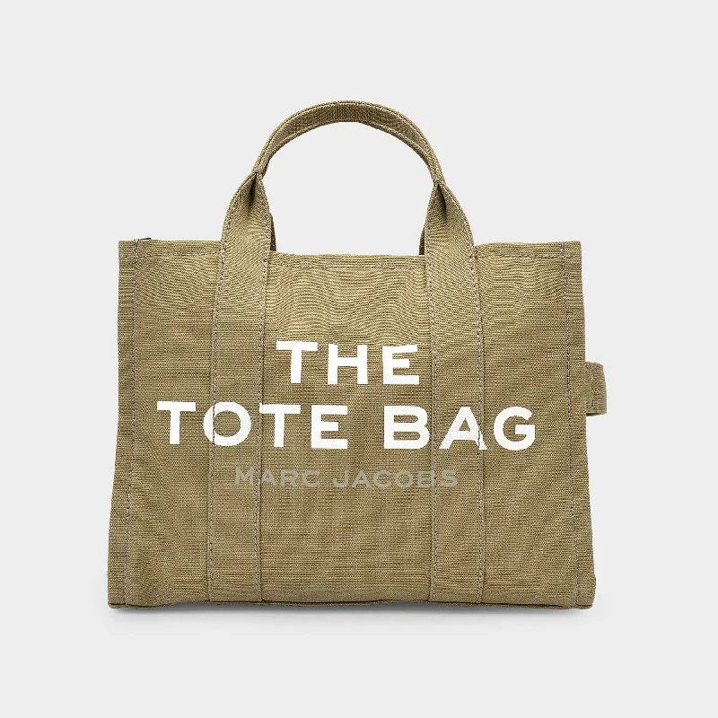 Trendy Looks On Sale The Medium Tote Bag - Marc Jacobs -  Slate Green - Cotton Timeless Handbags Now At Special Discounts