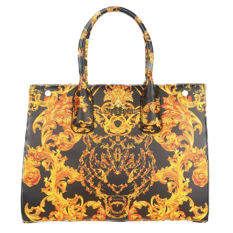Durable And Fashionable Bags For Daily Use Plein Sport Iconic Gold Detail Shopping Bag Shoulder Bags, Best Deals Today