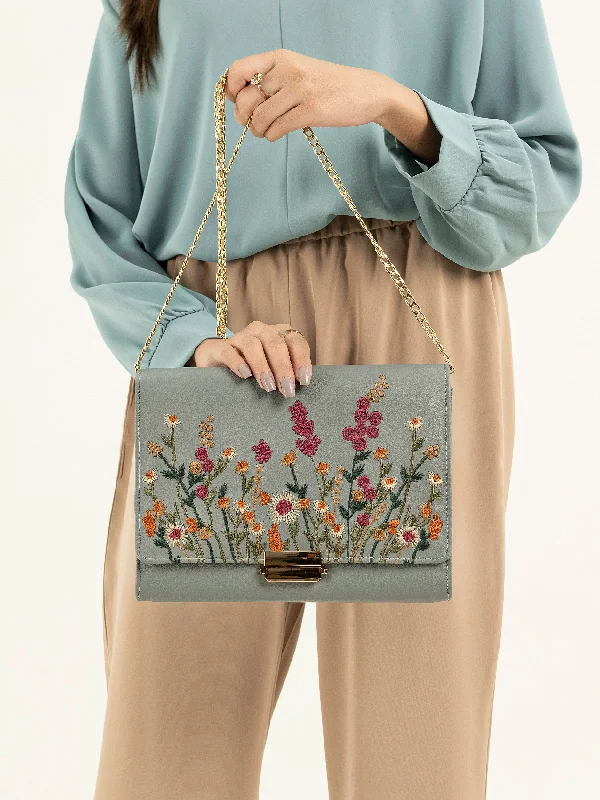 Floral Embroidered Handbag