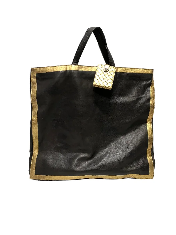 BOTTEGA VENETA/Tote Bag/Leather/BRW/gold border