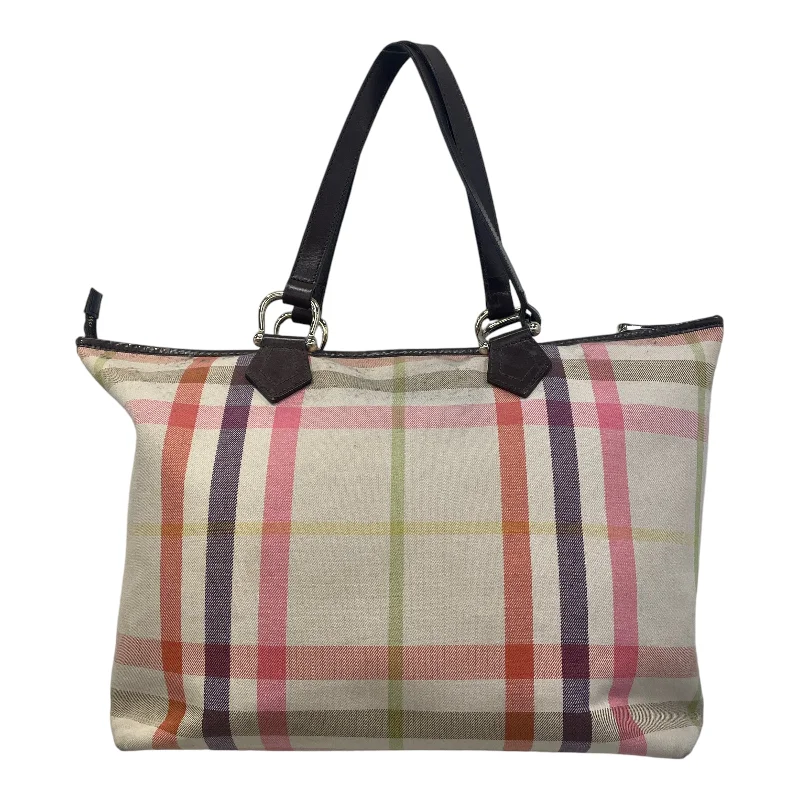 BURBERRY/Tote Bag/OS/Plaid/Cotton/MLT/