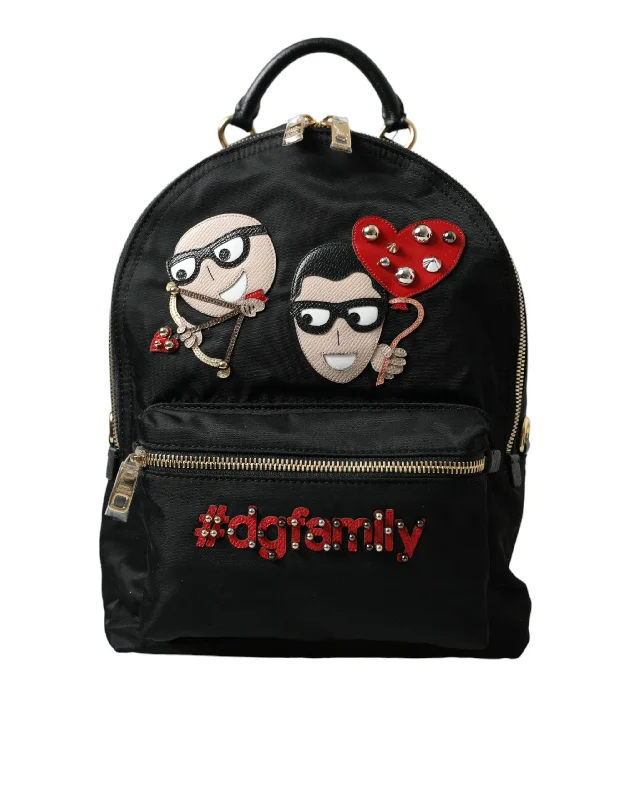 Dolce & Gabbana Elegant Embellished Black Women's Backpack Handbag Deals For Every Occasion