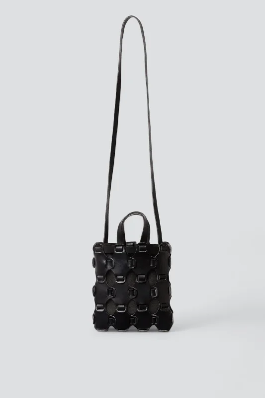 Black Small Braided Tote