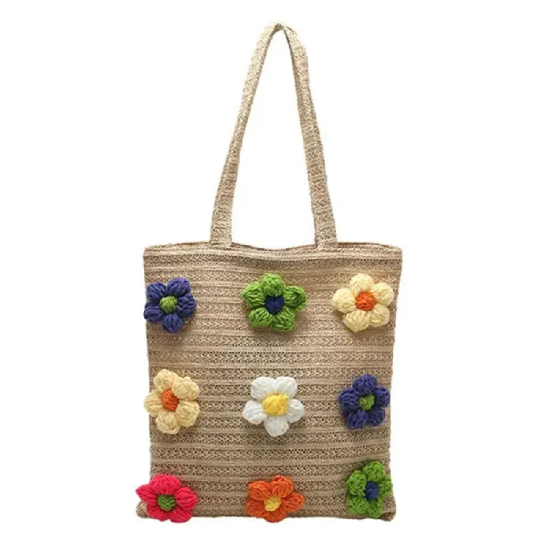 Daisy Crochet Tote Bag Trendy Purses, Limited Offer