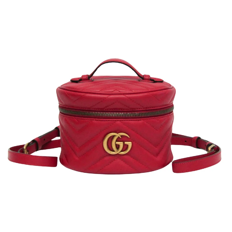 Gucci Gg Marmont  Leather Backpack Bag (Pre-Owned)