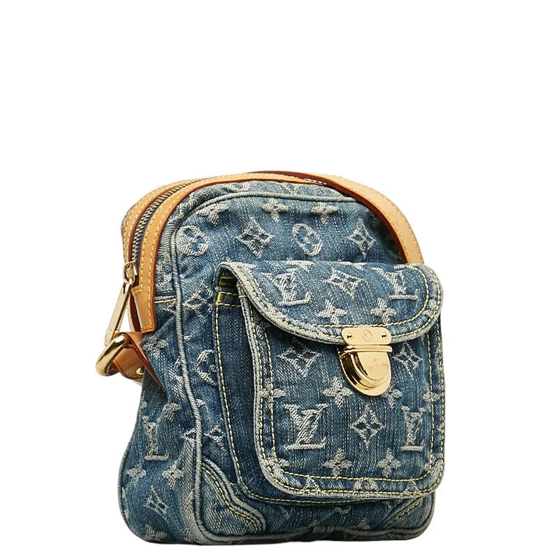 Louis Vuitton Monogram Denim M95348 Shoulder Bag Denim/Leather Blue