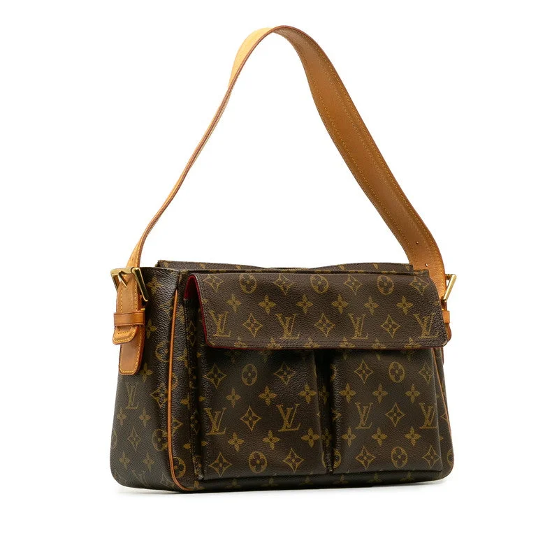 Louis Vuitton Monogram M51163 Shoulder Bag Leather Brown