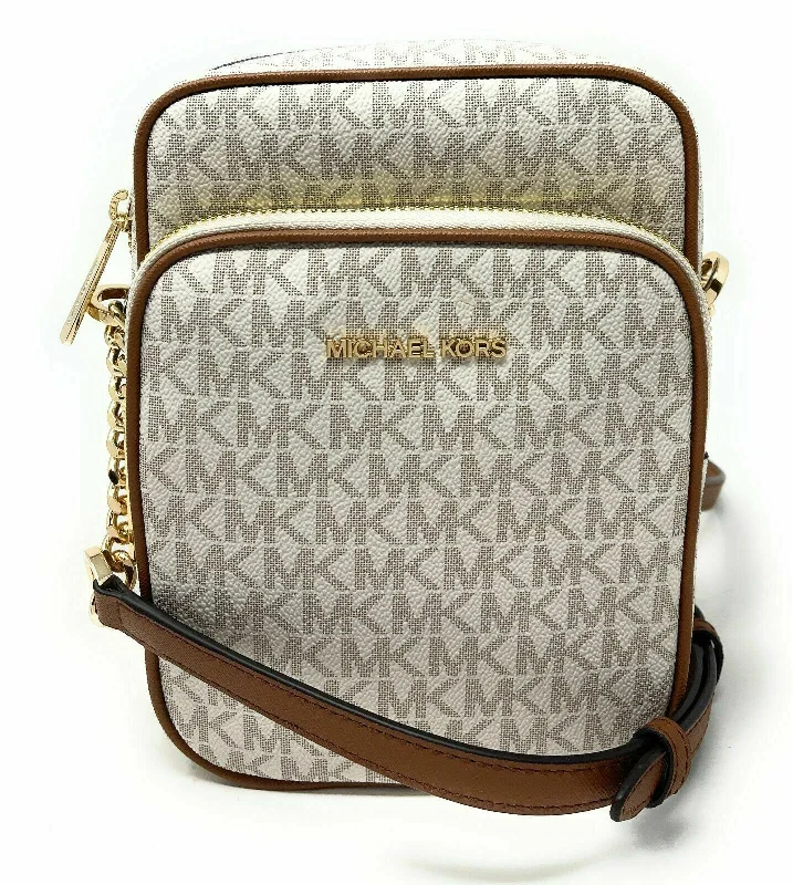 Michael Kors Jet Set Travel Signature Logo Chain Crossbody F Bag