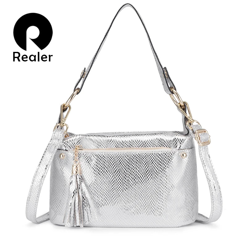 Realer designer handbags famous brands ladies shoulder crossbody fashion PU genuine leather hobo bags women's handbags and purse