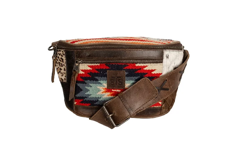 STS Ranchwear Womens Chaynee Mountain Sachi Multi-Color Leather Sling Bag