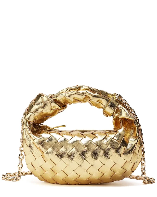 Tiffany & Fred Woven Leather Knot Handle Crossbody