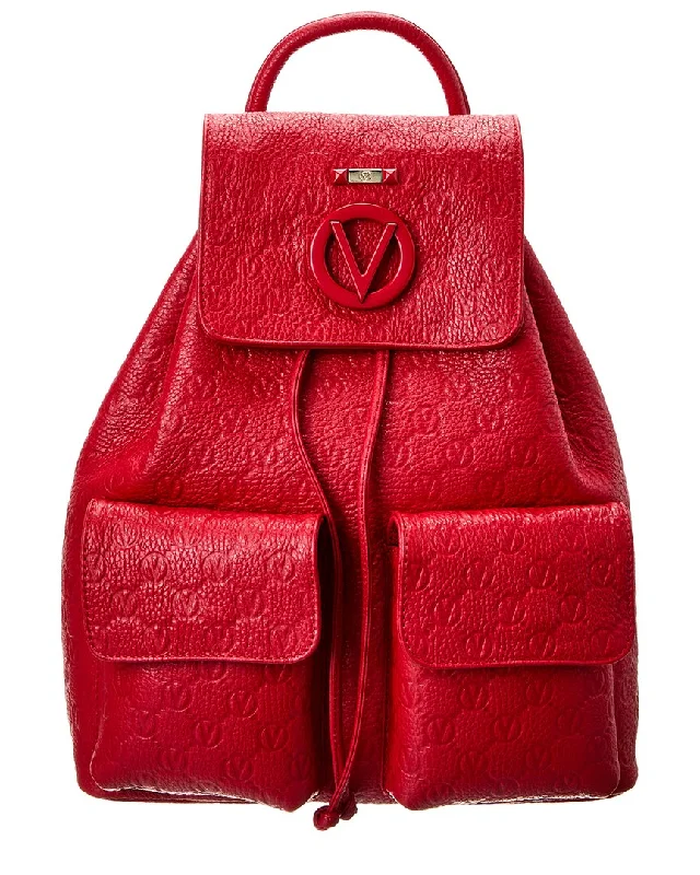 Valentino by Mario Valentino Simeon Dollaro Monogram Leather Backpack