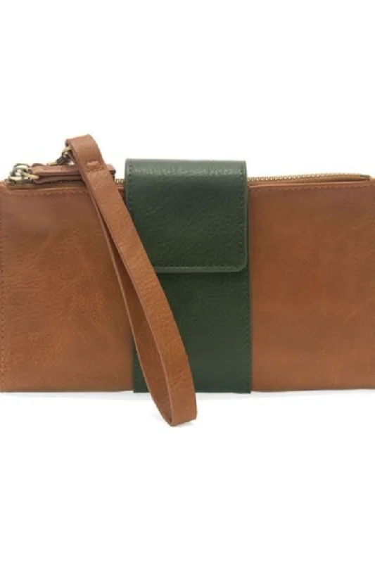 Camryn Colorblock Wallet Crossbody (Chicory/Pine)