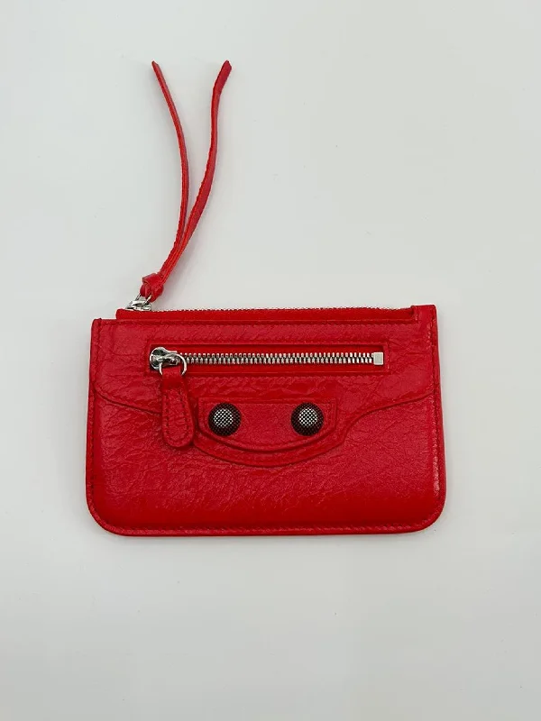 Exclusive Designer Style Deals Balenciaga Le Cagole Leather Long Coin Card Holder - Red Shop Timeless And Trendy Bags At Limited-Time Discounts