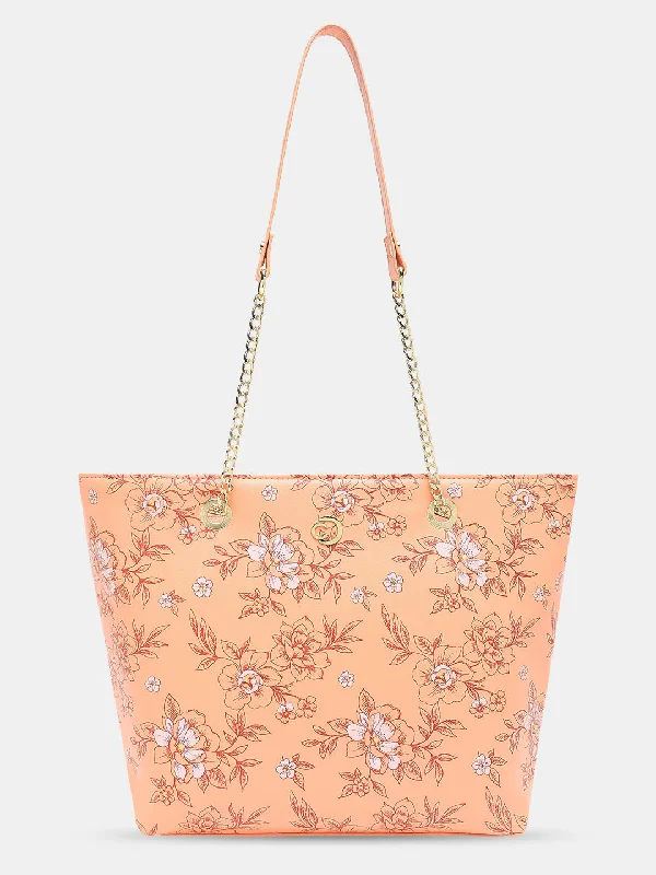 Huge Price Cut Caprese Snow Satchel Large Printed Women'S Handbag Coral Trendy & Timeless Bags, Now On Sale