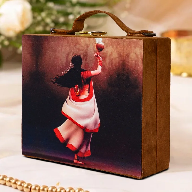 Dhunuchi Suede Evening Clutch Stylish Totes, Exclusive Savings