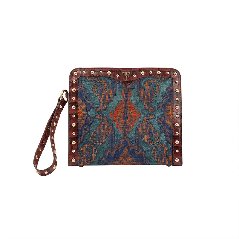 Layla Mystique Clutch- Blue