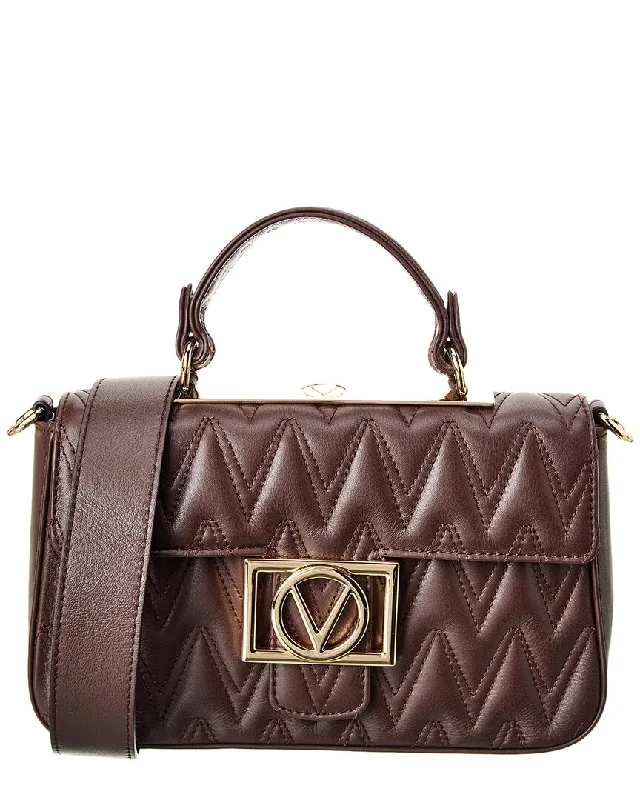 Rustic Bags For Outdoor And Nature-Inspired Looks Valentino by Mario Valentino Florence D Plate Leather Shoulder Bag Timeless Handbags At Reduced Prices