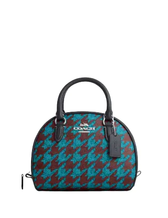 Coach Sydney Satchel With Houndstooth Print