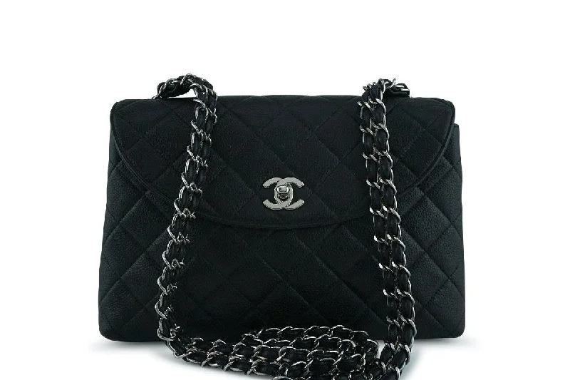 Chanel Black Caviar Classic Crossbody Quilted Flap Bag