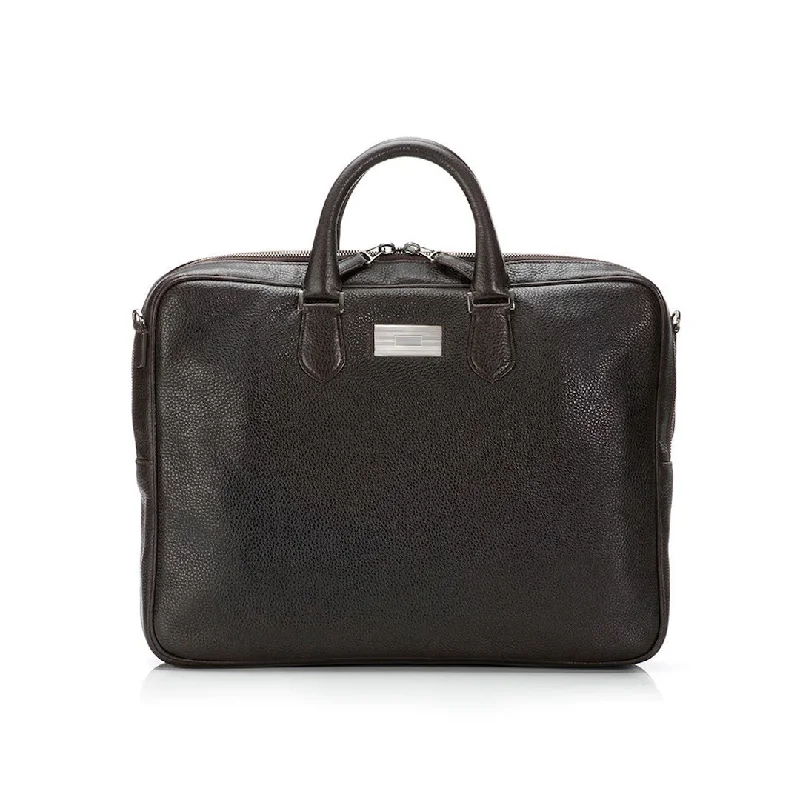 Stratton Attaché - Dark Brown Leather Briefcase Sleek Bags, Perfect Prices