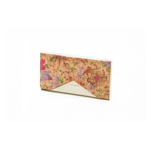 Sophie Wallet Light Floral and Cork