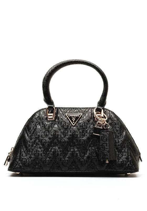 Guess Adelard Chevron Stitch Crossbody Bag, Black