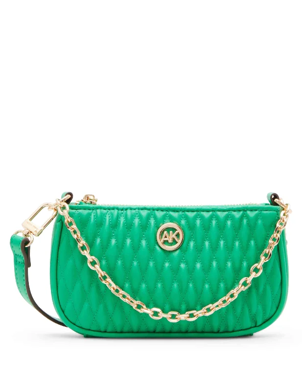 Mini Ruched Crossbody With Chain Swag