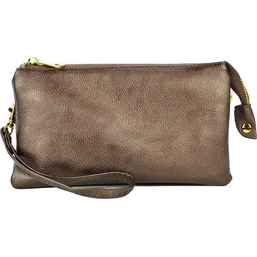 Bentlie Three Compartments Crossbody Bag-Bronze