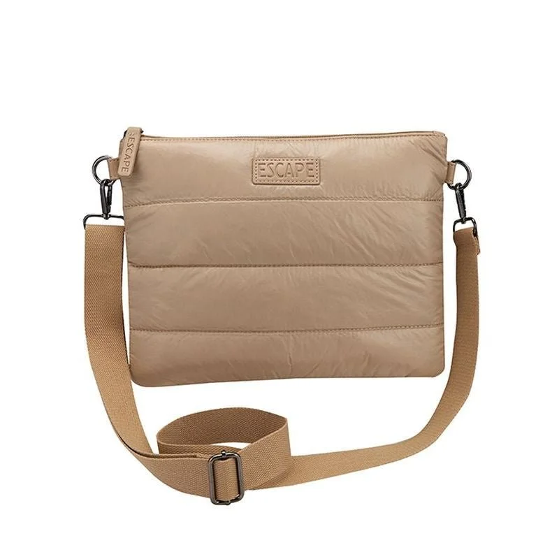 Escape Puffer Cross Body Bag | Beige