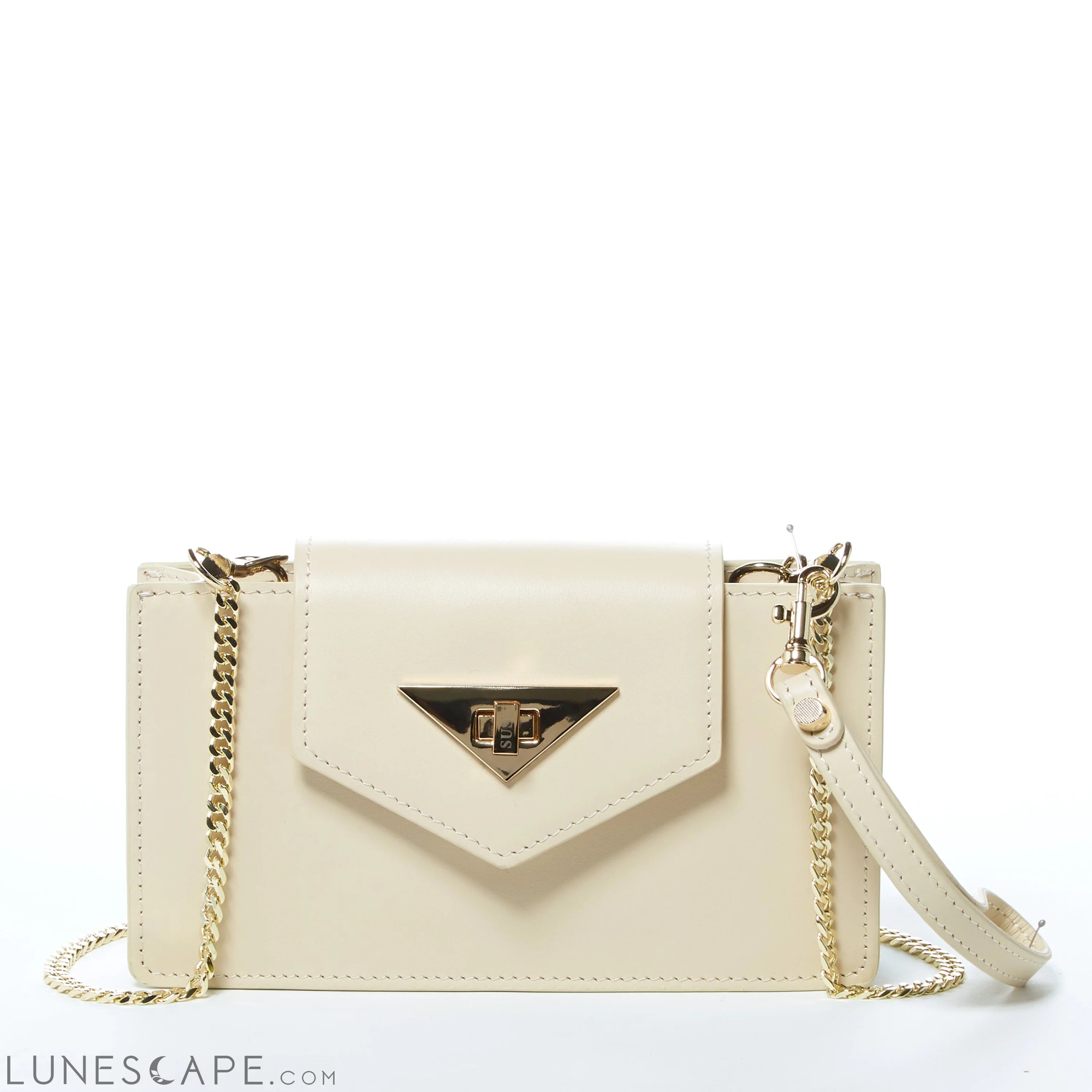 Mary Off White Mini Crossbody Bag Leather Wristlet