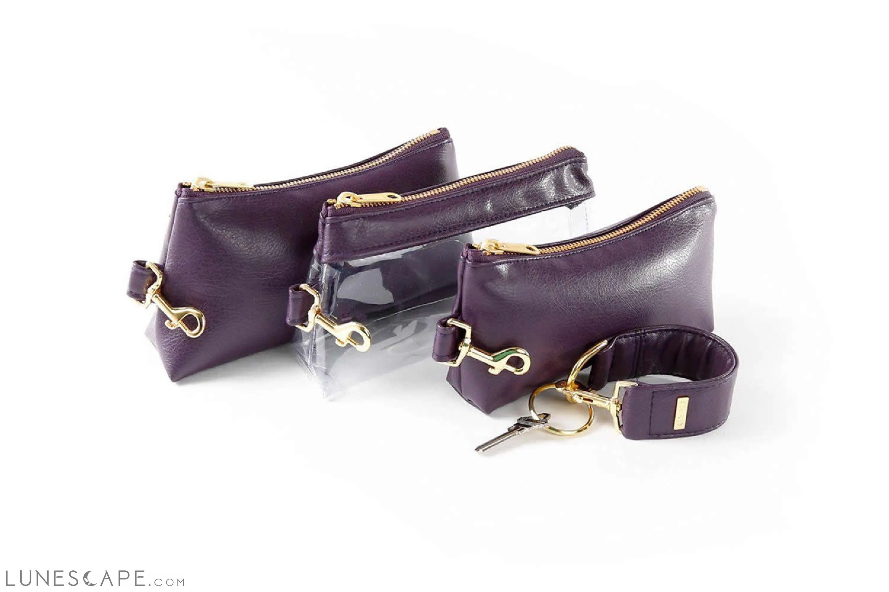 Pretty Purple Vegan Leather WRISTLET SET