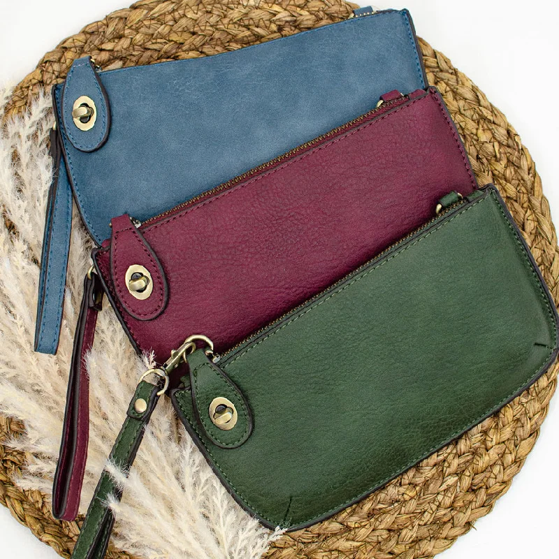 Twist Lock Crossbody Mini Clutch - Monogrammed Wristlet - Fall Colors