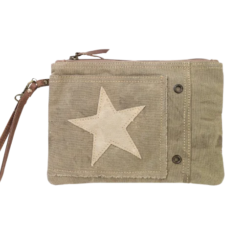 UpCycled Star Wristlet Purse - Stand Alone or Great Add to Another Bag!