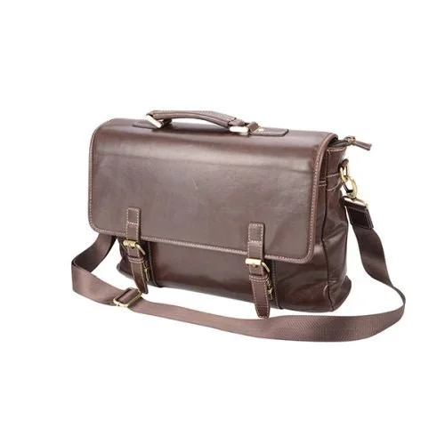 Vibro Dakota Genuine Leather Laptop Bag| Brown