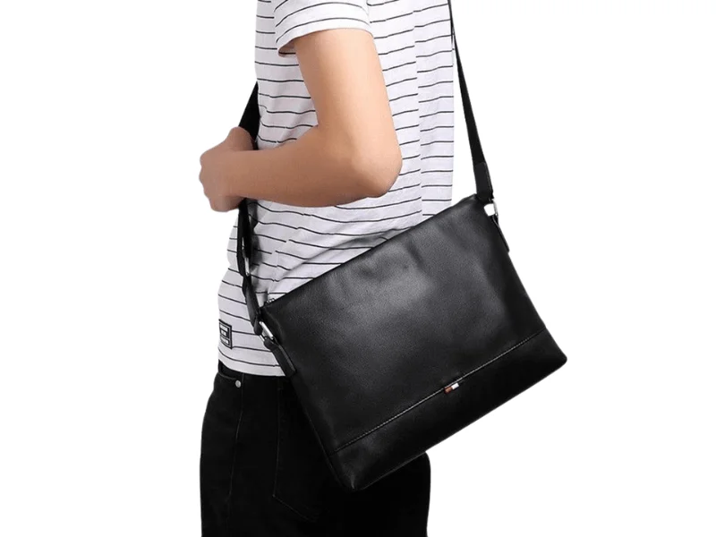 Black Men's Travel Satchel