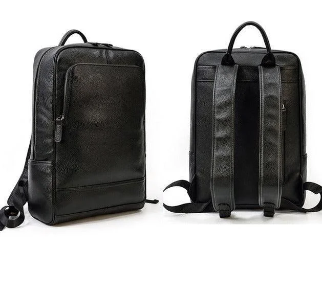 Genuine Leather Laptop Backpack 15.6 In Laptop Computer Bag