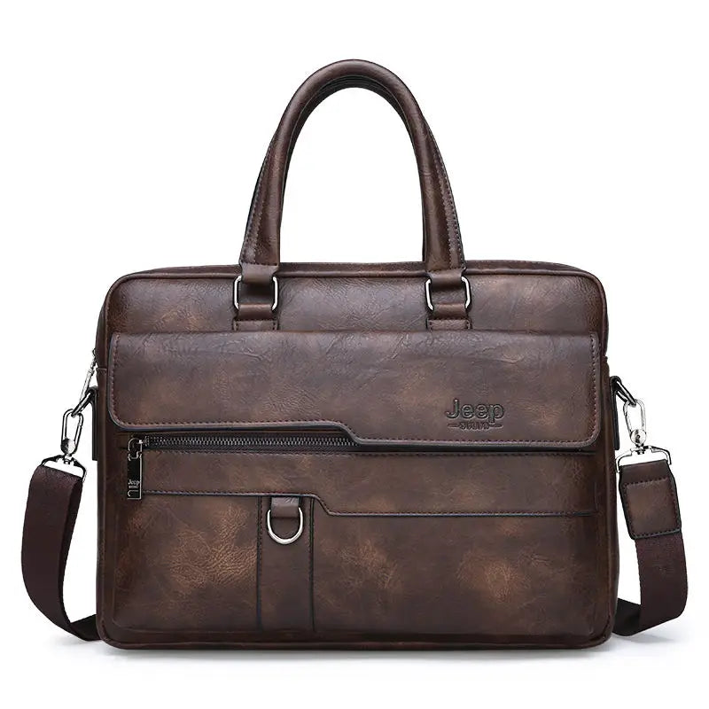 Leather Messenger Bag 15 inch Laptop